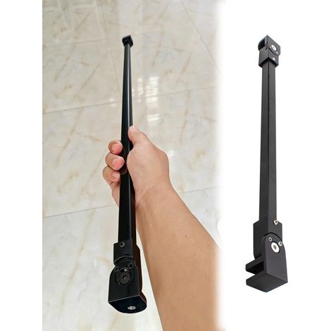 Barre de support plate pour paroi douche avec pince (1/5)