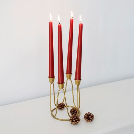 Kerzenständer gold 12x15,5cm Kerzenhalter Kerzenleuchter Tischleuchter Tischdeko (1/3)