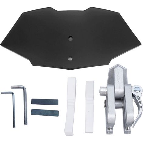 Pare-brise de moto en acrylique, Clip réglable surélevé, déflecteur de vent, Extension de pare-brise pour moto, noir fumé (1/5)
