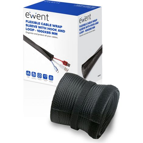 Ewent EW1557 organizador de cables Universal Pasacables Negro 1 pieza(s)