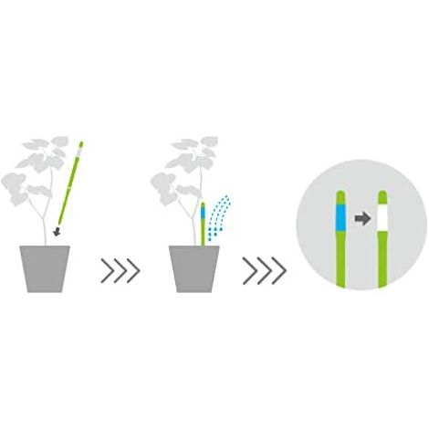 SUS tee Aquameter Lot de 5 vérificateurs d'arrosage pour plantes Aide à arroser correctement les plantes Simple à utiliser Empêche le flétrissement des plantes Pas besoin de piles 100% fabriqué au (1/4)
