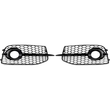 Rejilla para faros antiniebla, diseño de panal, fácil instalación, color negro. (1/2)