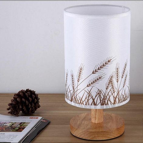 Lampes de chevet, lampe de table de chevet à intensité variable, lampes de chevet de lecture pour salon, chambre d'enfant, dortoir universitaire, bureau (avec ampoule LED),blé - gradation (1/5)