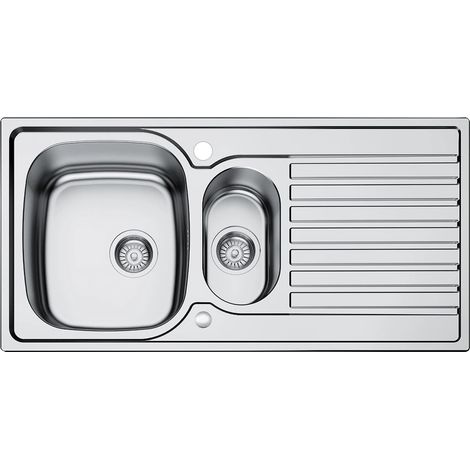 Bristan Inox Stainless Steel Universal 1.5 Bowl 1 Tap Hole Kitchen Sink (1/3)