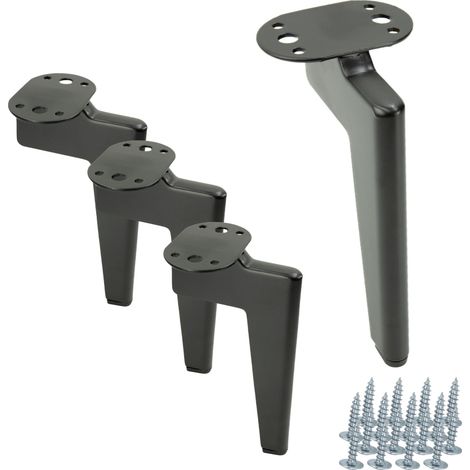Set di 4 gambe per mobili Loft, nero opaco, altezza 18 cm (1/5)