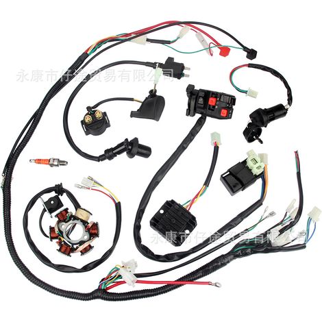ATV 4WD ATV Accessories GY6 125/150CC Full Vehicle Wiring Harness Ignition and Starting System Coil Wiring (1/5)