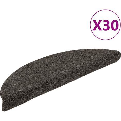 Stufenmatten Selbstklebend 30 Stk. 56x17x3 cm Anthrazit Halbrund