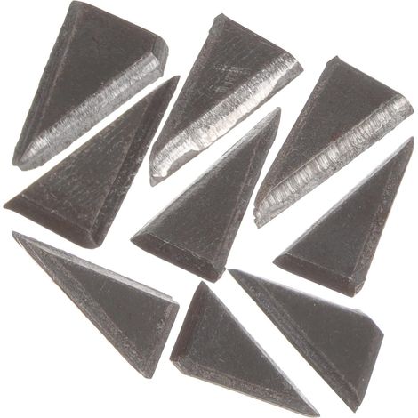 Coin de Fer pour Manche de Marteau Kit 9 Pièces Cales de Renforcement en Acier pour Fixation Hache Outils de Bricolage Travail du Bois Accessoires de Jardinage Stable Noir (1/5)