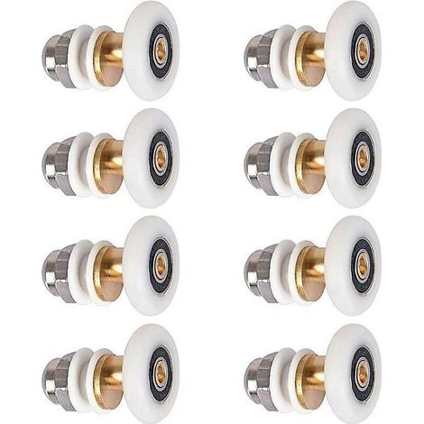 Roulettes Coulissantes Pour Porte De Douche 8 Pièces 25mm Roues De Rechange (1/4)