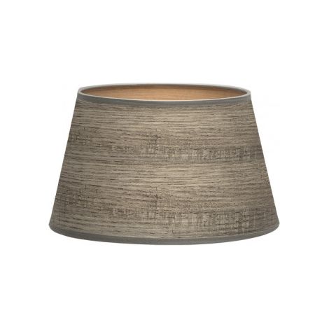 Salma E27 Paralume Legno Grigio 30dx22dx17h Aperto Conico