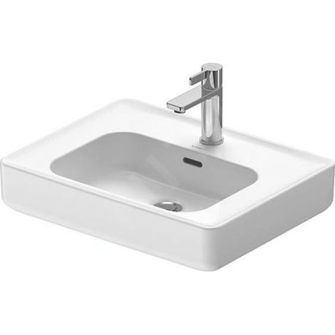 Duravit Soleil by Starck - Meuble-lavabo 560x435 mm, avec trop-plein, trou pour robinet, WonderGliss, blanc 23785600271 (1/3)