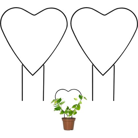 Lot de 2 petits treillis pour plantes grimpantes en pot, 31,8 cm, treillis de plantes d'intérieur et d'extérieur, support empilable (1/5)