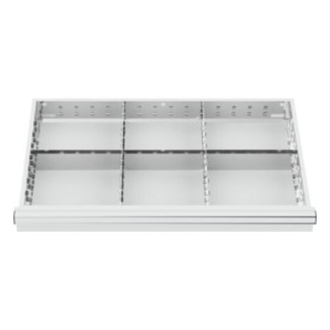 STIER Schubladeneinteilung Metalleinteilung BLH 100/125 mm Innenmaß 800x450 mm 6 Fächer (1/4)