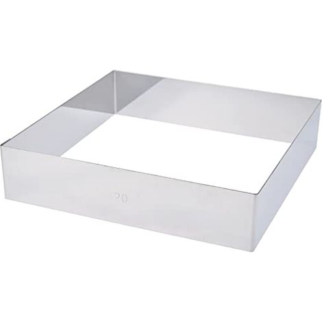 De Buyer acciaio Stampo quadrato cm. 20x20, inossidabile, 20 x 20 cm (1/4)