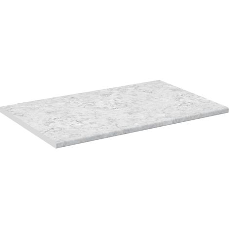 Küchenarbeitsplatte R-Line, Marmor Weiß, 97 cm, Vicco