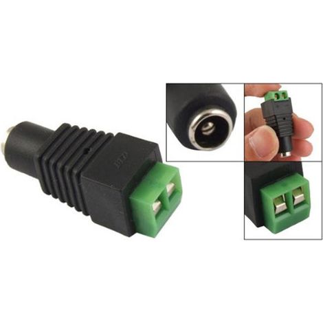 4x Connecteurs Adaptateurs 12v Balun Bnc Jack Rca Pour Dvr Caméras De Surveillance -4x Alimentation Femelle -