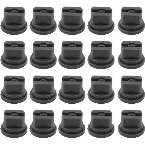 Packung mit 20 flachen Sprühdüsen mit gleichmäßigem Strahl, 110° Sprühwinkel, für landwirtschaftliche Sprühgeräte, 30,2 mm Bohrungsdurchmesser.