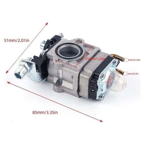 Carburateur Débroussailleuse 52cc 49cc 43cc Carbu Kit Carbu avec Joint Tuyau, Bougie et Filtre à Essence