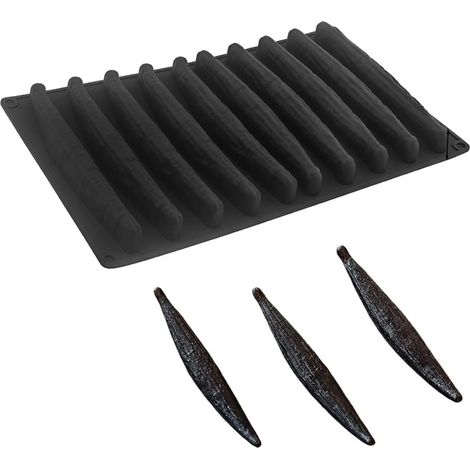 Moule En Silicone Pour Gousses De Vanille Mousses Et Chocolat, Équipement Créatif Pour Gâteaux, Ustensiles De Cuisine Pour Pâtisseries Pour Usage Domestique Et Commercial (Noir)