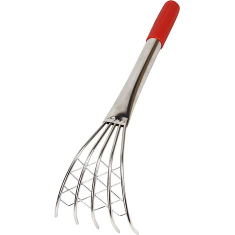 Râteau à Main Professionnel INOX pour Palourde Poignée Ergonomique Antidérapante Outil Léger pour Creuser Et Ramasser Fruits De Mer sur Plage (1/5)