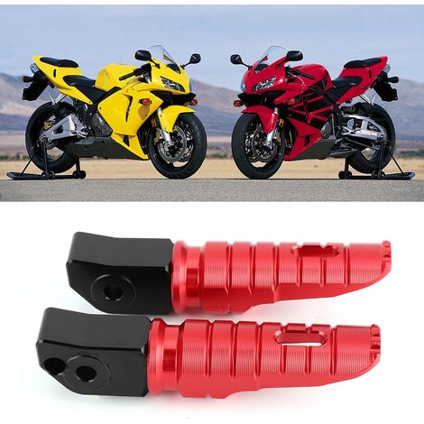 Motorrad-Modifikationsfußrastenzubehör aus Aluminiumlegierung, verbreiterte Fußrastenbasis passend für Honda CB125R/250R/300R NC750X CB500F rot. (1/5)