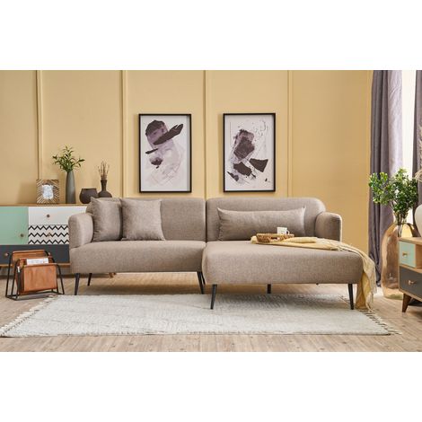 Rechtes Ecksofa Revos Braun