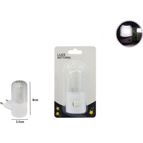 TRADE SHOP - Luce Notturna Led Night Lighting Interruttore Notte Giorno Casa Ufficio 58255 -