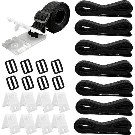 Sangle Bache Piscine Pour Enrouleur, 8 Pièces Fixation Bache Piscine, Pince Sangle Bache, Sangle Enrouleur Bache Piscine, Accessoire Fixation Bache à Bulle Piscine Adapté Piscines et Parasols (1/5)