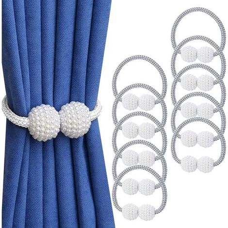 Lot de 10 Embrasse pour Rideaux Embrasse Embrasse pour Rideaux Rideau Embrasse Rideau Aimantee Aimantee Embrasse Rideau avec Corde (1/4)