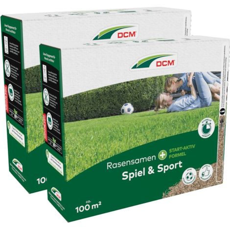 DCM Graines de gazon pour terrains de jeux et terrains de sport 2 x 2 kg - Aménagement et entretien - Graines de gazon