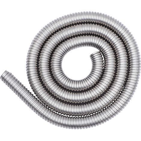 Protection de câble - 3 m - Tuyau flexible - Goulotte de protection de câbles en acier inoxydable - Protection de câbles - Diamètre : 32 mm - Intérieur (1/5)