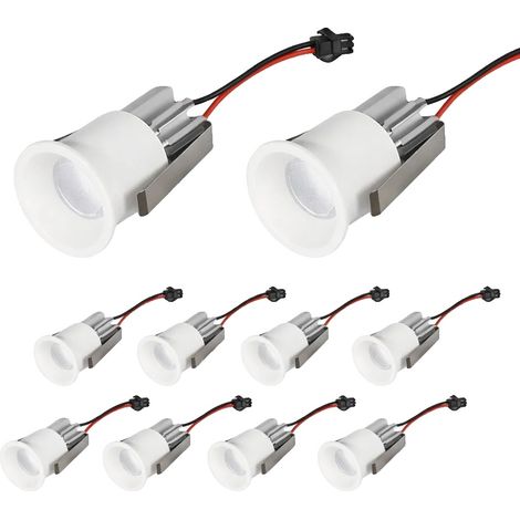 Downlight Mini LED, de bajo consumo, 10 unidades, blanco cálido 3000K (1/2)