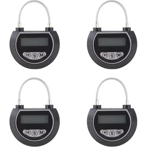 4X Electronic Time verrou minuteur verrou boîte Multi Function Time verrou Bin pour jouets noir (1/5)