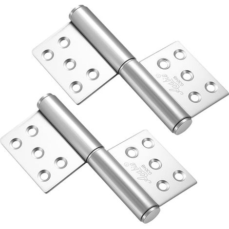 Stainless Steel Door Hinge Soft Close 360° for Wooden Doors, Exterior Doors, Windows, Garden Doors, 132x100x18mm (1/5)