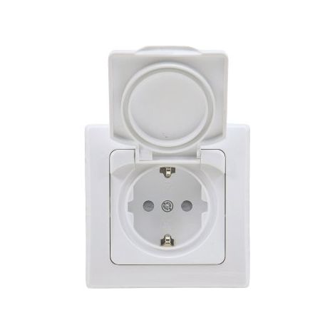DELPHI Schutzkontakt-Steckdose 16A/250V, weiß, IP44 (1/5)