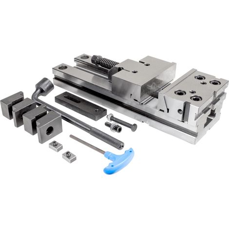 Étau de machine modulaire mécanisme anti-soulèvement largeur de mors 150 mm ouverture des mors 200 mm hauteur des mors 50 mm MW-Tech MFK150X200G
