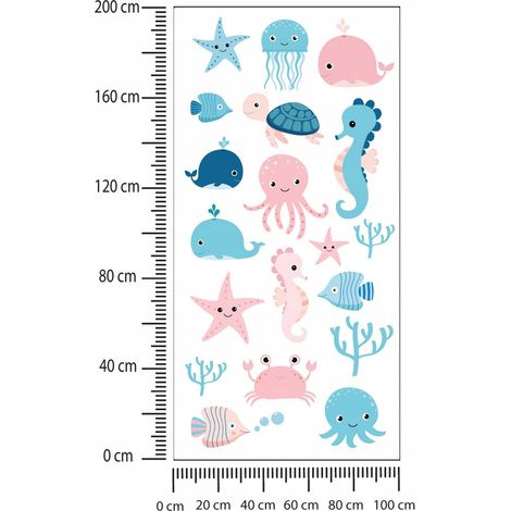Adesivi per bambini Animali marini 100x200cm (1/2)