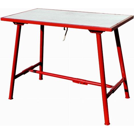 Outifrance – Établi modulable pliant 1,08M – Plateau en bois multiplis 27mm – Cornières en acier – Piètement pliable pour stabilité (1/4)
