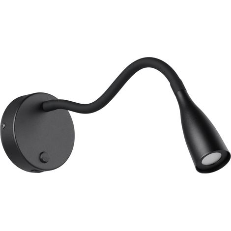 Applique Moderna Olivandino 1 Acciaio Nero Plastica Led 3,8W 320Lm Ip20 (1/2)