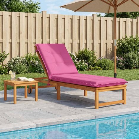 vidaXL Coussin de transat GEMERT 100 % polyester Rose 190 x 50 x 9 cm (1/5)