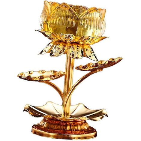 Bougeoir lotus, lampe à bougie, bougeoir beurre pour jardin-Yellow (1/5)