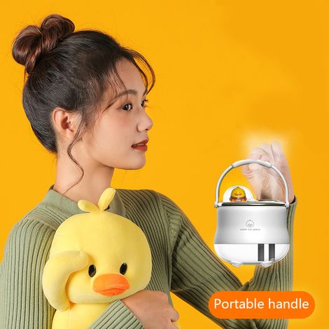 1 humidificateur de bureau, 400 ml, sans fil USB-C, ultra-silencieux, 3 modes brumisation, arrêt automatique, veilleuse intégrée (1/5)