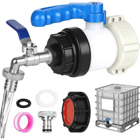 Adapter for Ball Valve DN50 75mm Tank Accessory with 3/4" Valve Stop Valve for Container Water Tank Rain Tank (1/5)