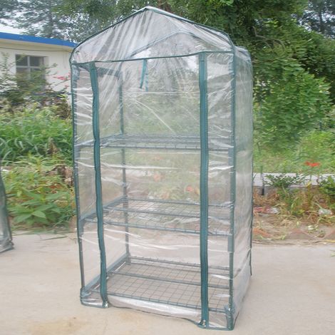 Serre de jardin chaude de 69 x 49 x 126 cm pour plantes à fleurs et jardinage extérieur (1/5)