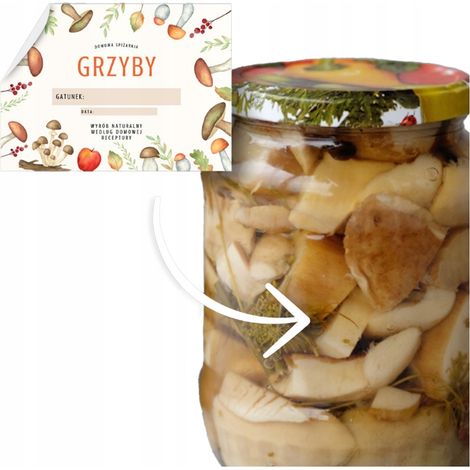 10 Pilz-Etiketten für Einmachgläser, selbstgemachte Aufkleber für Marmeladengläser