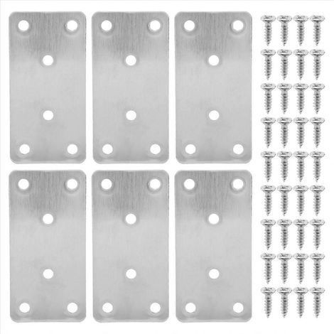 6 plaques de réparation, supports de renfort droits, support plat robuste (1/5)