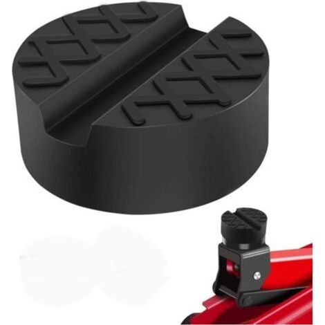 Almohadillas de goma para gatos hidráulicos, soportes de gato, plataforma elevadora de alta resistencia, protegen la parte inferior del coche durante el levantamiento, color negro. (1/4)
