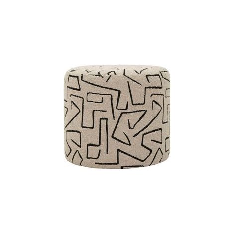 Pouf Nairobi design graphique siège d’appoint décoratif (1/5)