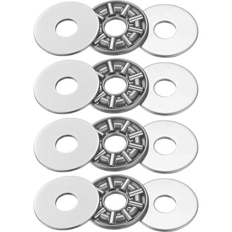 4pcs Needle Thrust Bearing AXK0821, Push Needle Bearings with 8 Chrome Steel Washers for Conveyor Systems, Agricultural Machinery, Tools, 8x21x4mm (1/5)