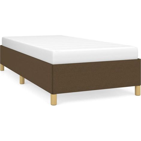 Maison Exclusive - Giroletto senza Materasso Marrone Scuro 80x200 cm Tessuto